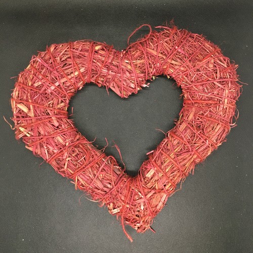 Sisal herz rot natur - rot,