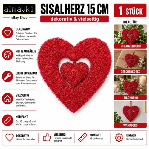 Reinex sisalherz rot - reinex,