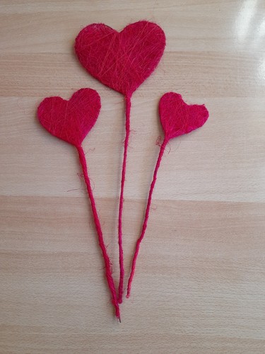 Deko stecker rote sisal - 3,