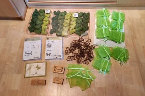 Hochzeitsdeko grün sisal holz - grün,