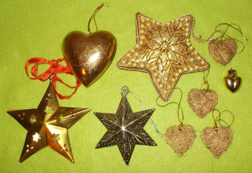 Herzen und sterne gold - und, gold-